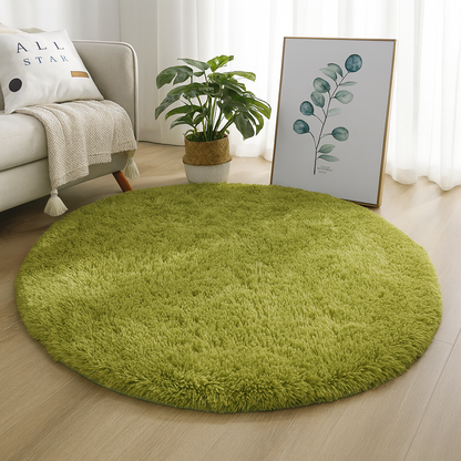 Rond Vloerkleed Velvet Neutrale Tinten Meerdere Maten Woonkamer Slaapkamer
