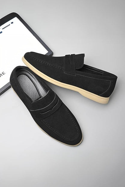 Leer Loafer Schoenen Beige Comfortabel Damesheren
