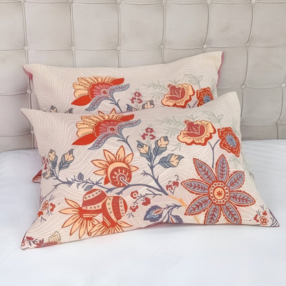 Rustiek Bloemen Kussenslopen Set van 2 | Boho Katoenen Kussenovertrekken 51x76cm