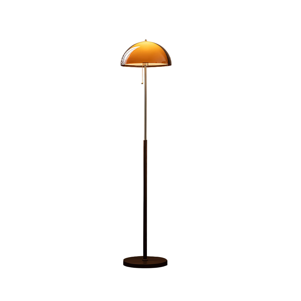 Tavino vloerlamp hout metaal amber woonkamer leeslamp retro design sfeerverlichting moderne staande lamp