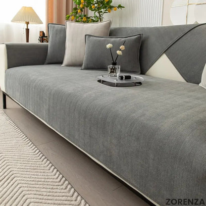 Bankhoes Antislip Chenille Textuur Beschermhoes Bankbeschermer 1-2-3-zits