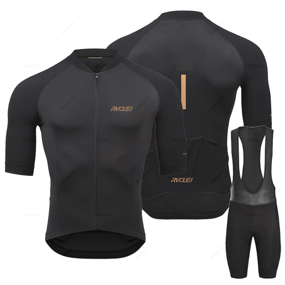 Fietsbroek en Fietsshirt Set Lange Mouw Cyclistisch - StudioMarella