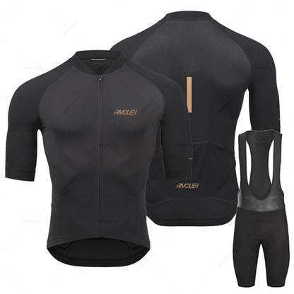 Fietsbroek en Fietsshirt Set Lange Mouw Cyclistisch - StudioMarella
