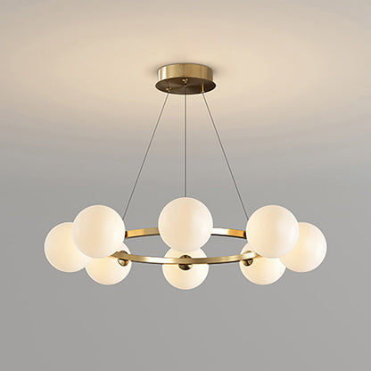 Moderne Kroonluchter met Glazen Kappen – Stijlvol Metalen Design voor Eetkamer Woonkamer Slaapkamer Restaurant