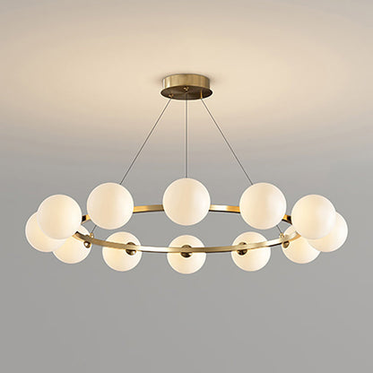 Moderne Kroonluchter met Glazen Kappen – Stijlvol Metalen Design voor Eetkamer Woonkamer Slaapkamer Restaurant
