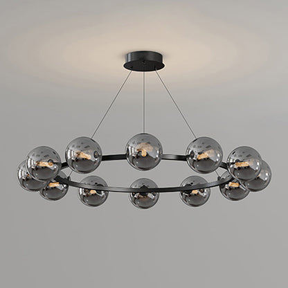 Moderne Kroonluchter met Glazen Kappen – Stijlvol Metalen Design voor Eetkamer Woonkamer Slaapkamer Restaurant