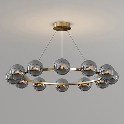 Moderne Kroonluchter met Glazen Kappen – Stijlvol Metalen Design voor Eetkamer Woonkamer Slaapkamer Restaurant