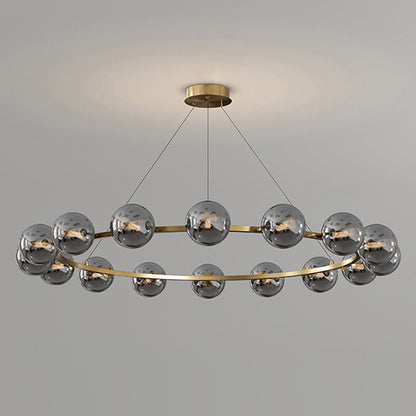 Moderne Kroonluchter met Glazen Kappen – Stijlvol Metalen Design voor Eetkamer Woonkamer Slaapkamer Restaurant