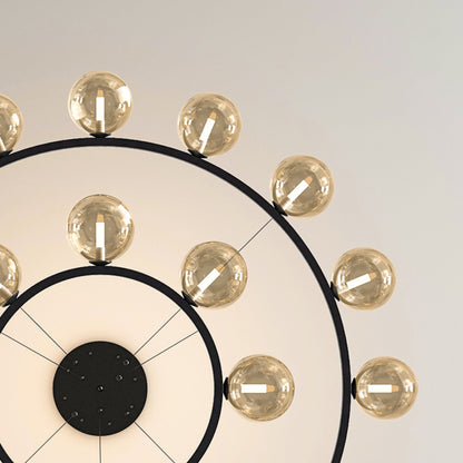 Moderne Kroonluchter met Glazen Kappen – Stijlvol Metalen Design voor Eetkamer Woonkamer Slaapkamer Restaurant