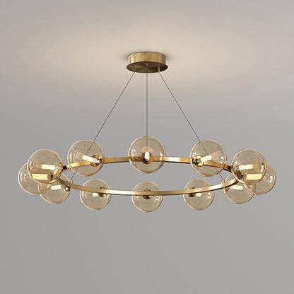 Moderne Kroonluchter met Glazen Kappen – Stijlvol Metalen Design voor Eetkamer Woonkamer Slaapkamer Restaurant