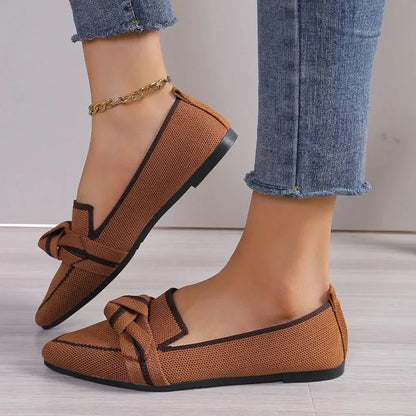 Ballerina Flats met Strik Detail Rood