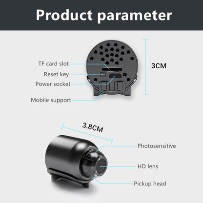 Compacte Mini Beveiligingscamera 1080P HD met Bewegingsdetectie en Nachtzicht