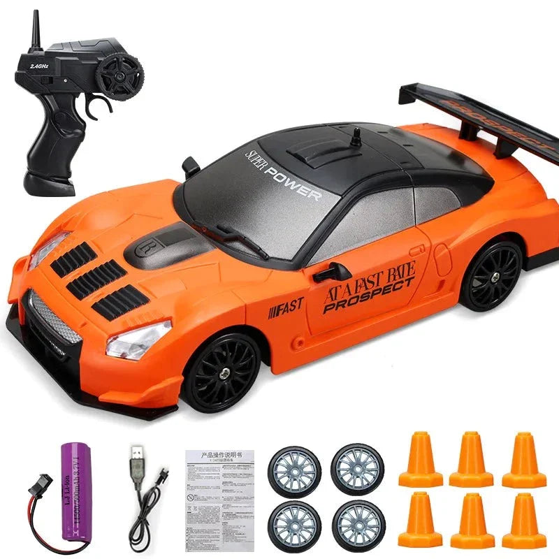 Minidrifter speelgoedauto RC-auto drift racer 2.4GHz afstandsbediening snelheid indoor outdoor kids jongens meisjes cadeau radiobestuurbare auto elektrisch voertuig