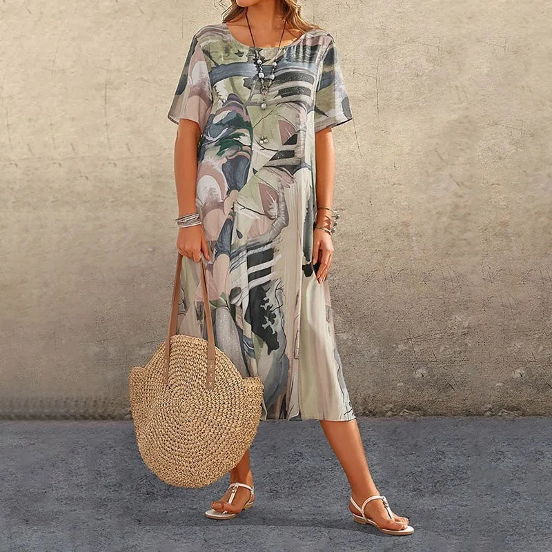 Korte Zomerjurk voor Vrouw Zomerse Jurkje Casual Stijl