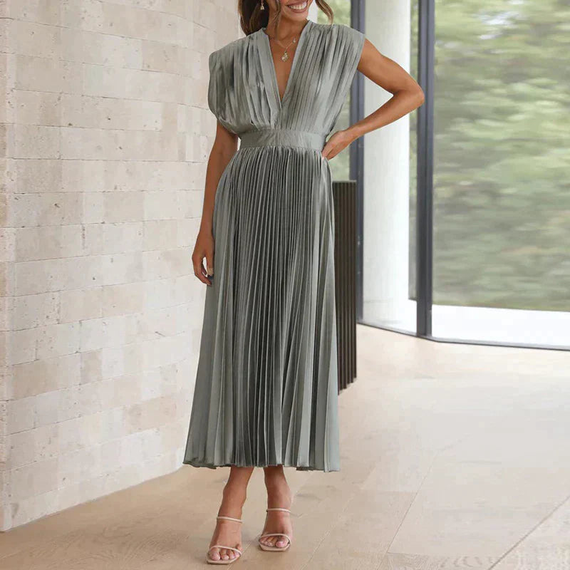 Elegante Plooirok voor Vrouw Jurk met Plooien
