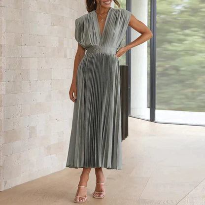 Elegante Plooirok voor Vrouw Jurk met Plooien