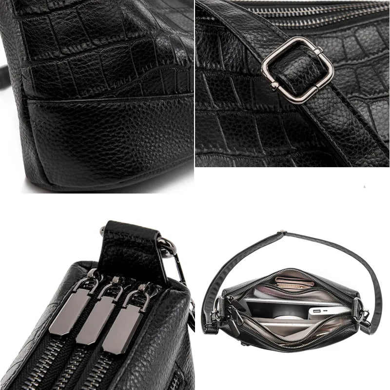 Luxe Leren Handtas Chique Design voor Dames