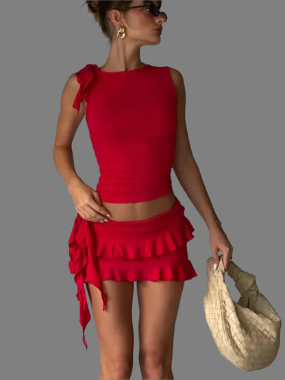 Mini Rok Met Dubbele Slit