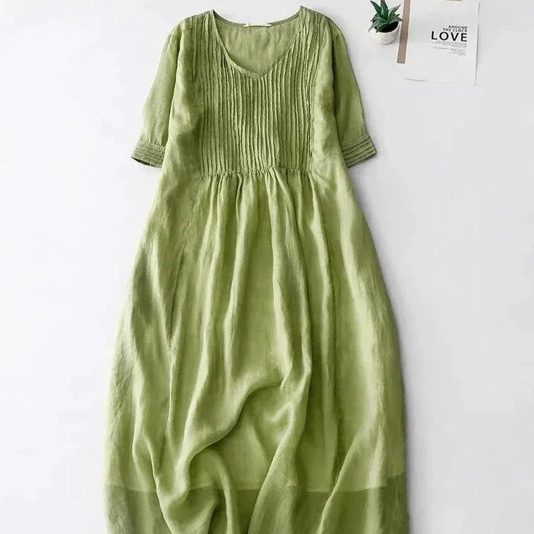 Zomerjurk Vrouw Geplooide Jurk Zomer Collectie - StudioMarella