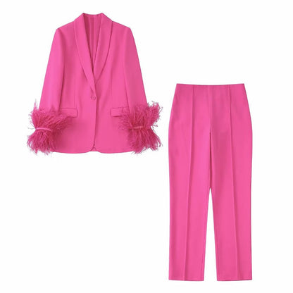 Roze Feestjurk met Pailletten en Veren Glitter