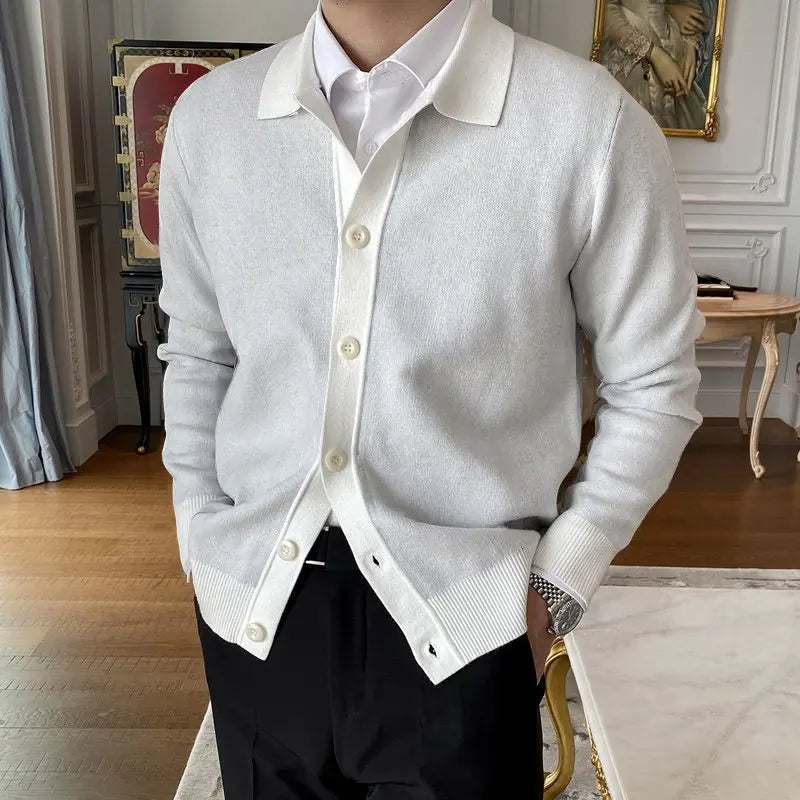 Heren Cardigan Button-Up Klassieke Kraag Comfortabel