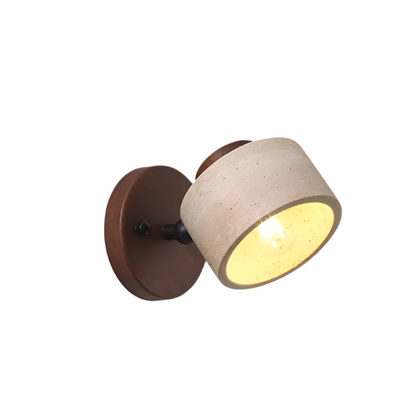 Wandlamp Travertin Steen LED E27 3000K Japandi Compact Rond