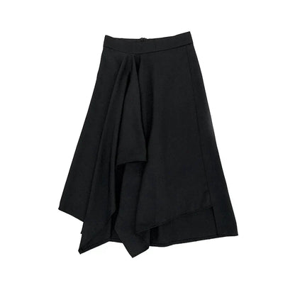 Midi Rok Plissé Chic Zwart Jurk Model