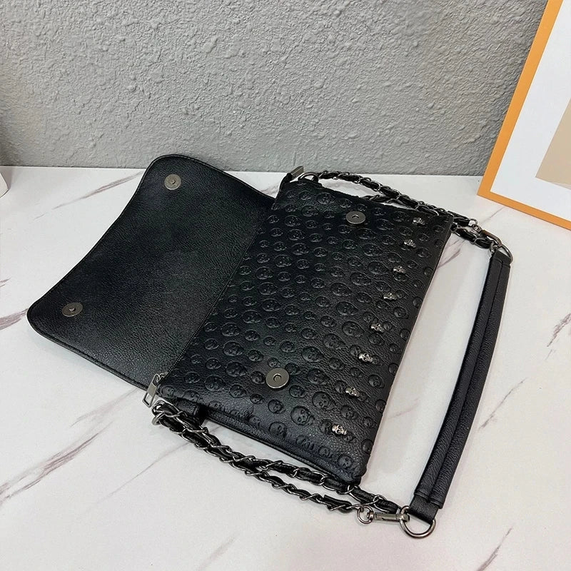 Luxe Crossbody Tasje met Riem en Rivet Details
