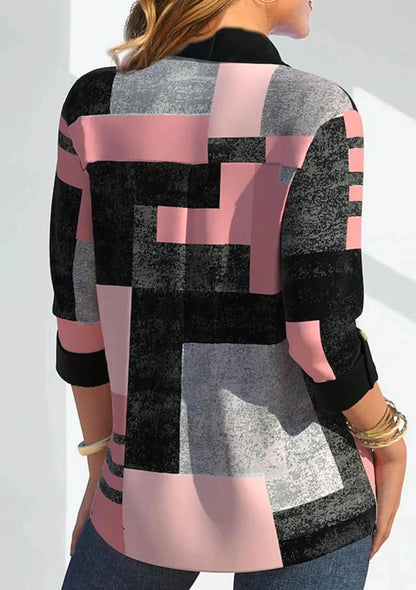 Vrouwelijke Blouse Geruit Casual Dagelijks