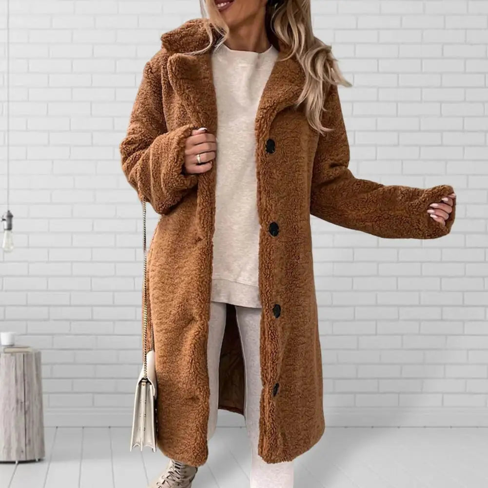 Dames Teddyjas Warme Zachte Winterjas Zwart - StudioMarella