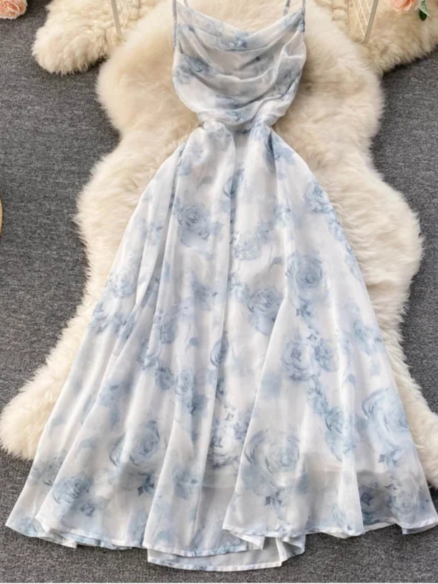 Zomerjurk Vrouw Bloemen Zonder Rug - StudioMarella