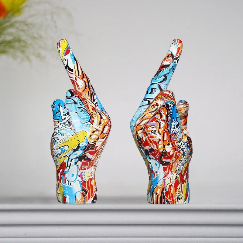 Beeldje Sculptuur Brutale Uitstraling Resin Decoratie Zwart 19cm Binnen Buiten