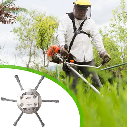 Stalen Onkruidborstel voor Trimmer Universeel | Krachtige Tuinborstel voor Hardhout Stenen | Professionele Trimmerattachement voor Gras Mos Onkraut | Duurzame Onkruidverwijderaar voor Freesmachine