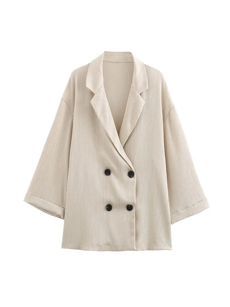 Blazer Doppio Petto Set: Elegante Casual Heren Pak