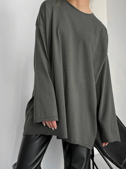 Oversized Trui Basic Lange Mouw