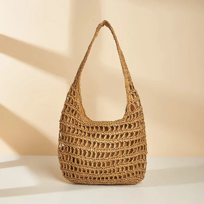 Rieten Schoudertas Naturel Lumina Stijl - StudioMarella