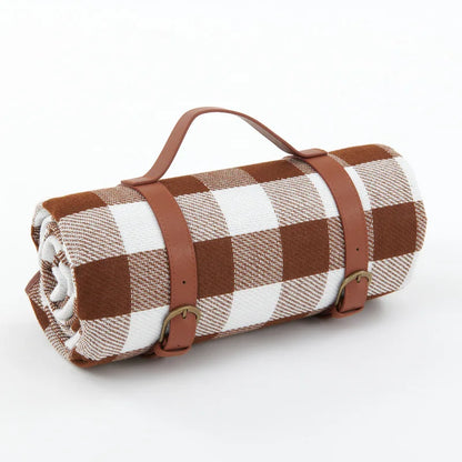 Picknickdeken Waterdicht Geruit Met Draagriem 150x200 Of 200x200 cm