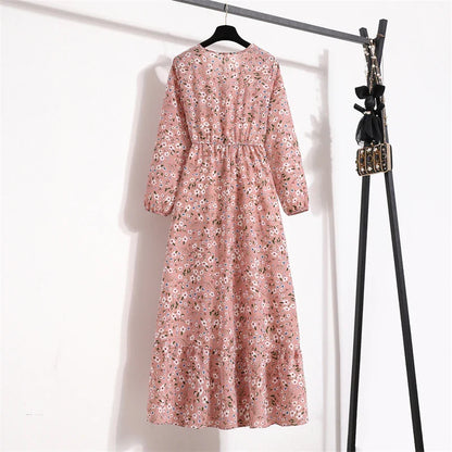 Elegante Zomerjurk Bloemenprint Lange Jurk voor Vrouw