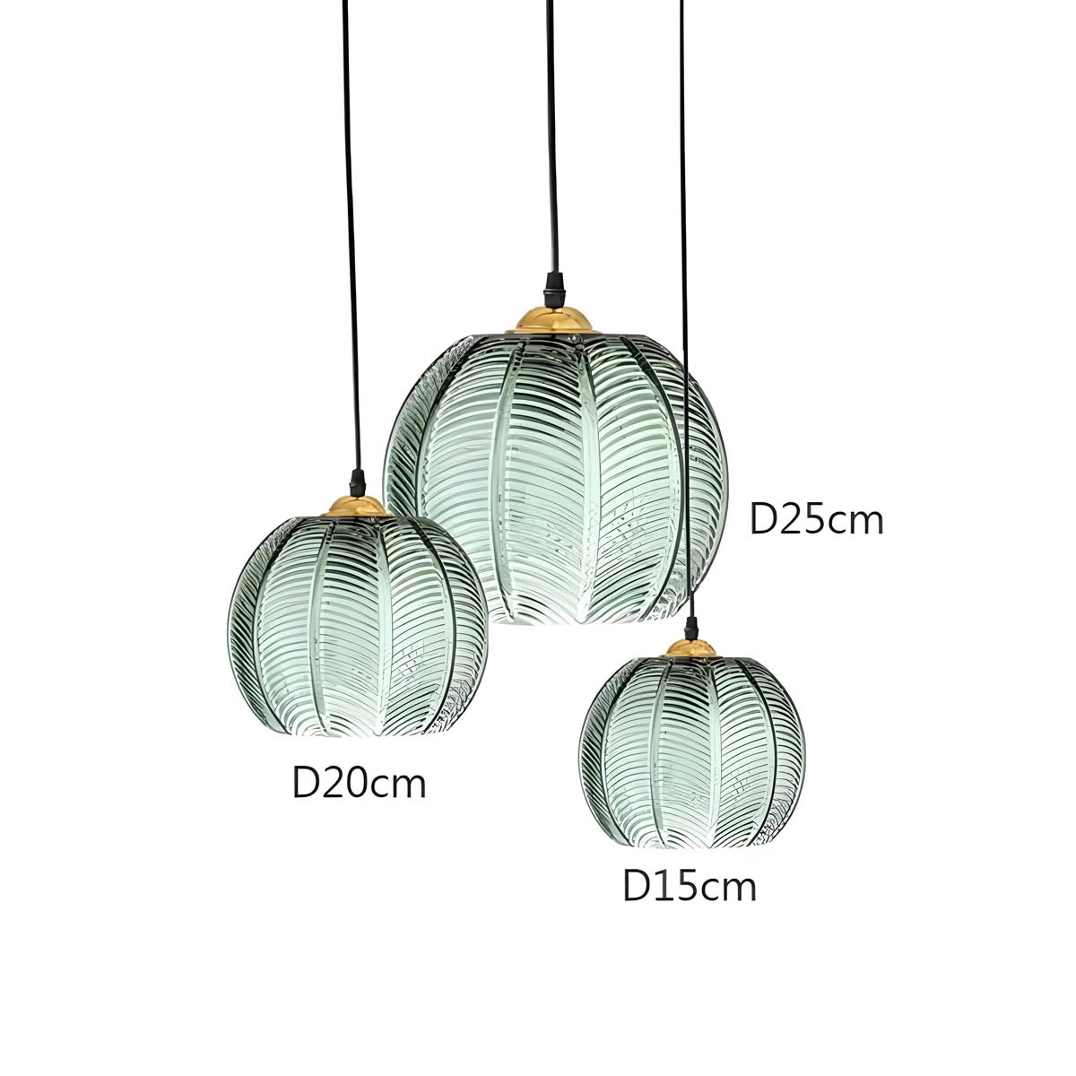 Hanglamp Glas Retro Ribbel Design E27 Plafondlamp Woonkamer