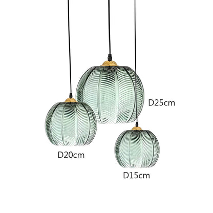Hanglamp Glas Retro Ribbel Design E27 Plafondlamp Woonkamer