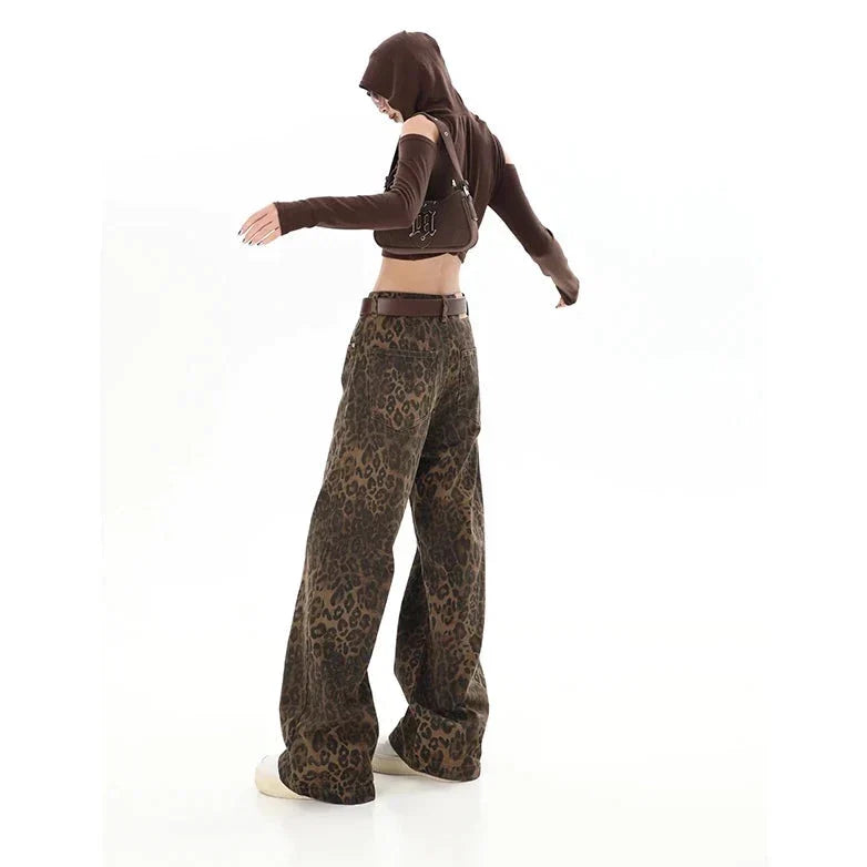Damesrok Luipaard Print Retro Stijl Rok