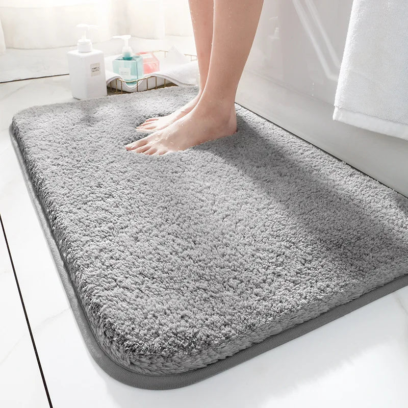Badmat Microvezel Dik 40x60 50x80 60x90 cm Grijs Badkamer Antislip Absorberend Zachte Badkamermat Wasbaar Douchemat