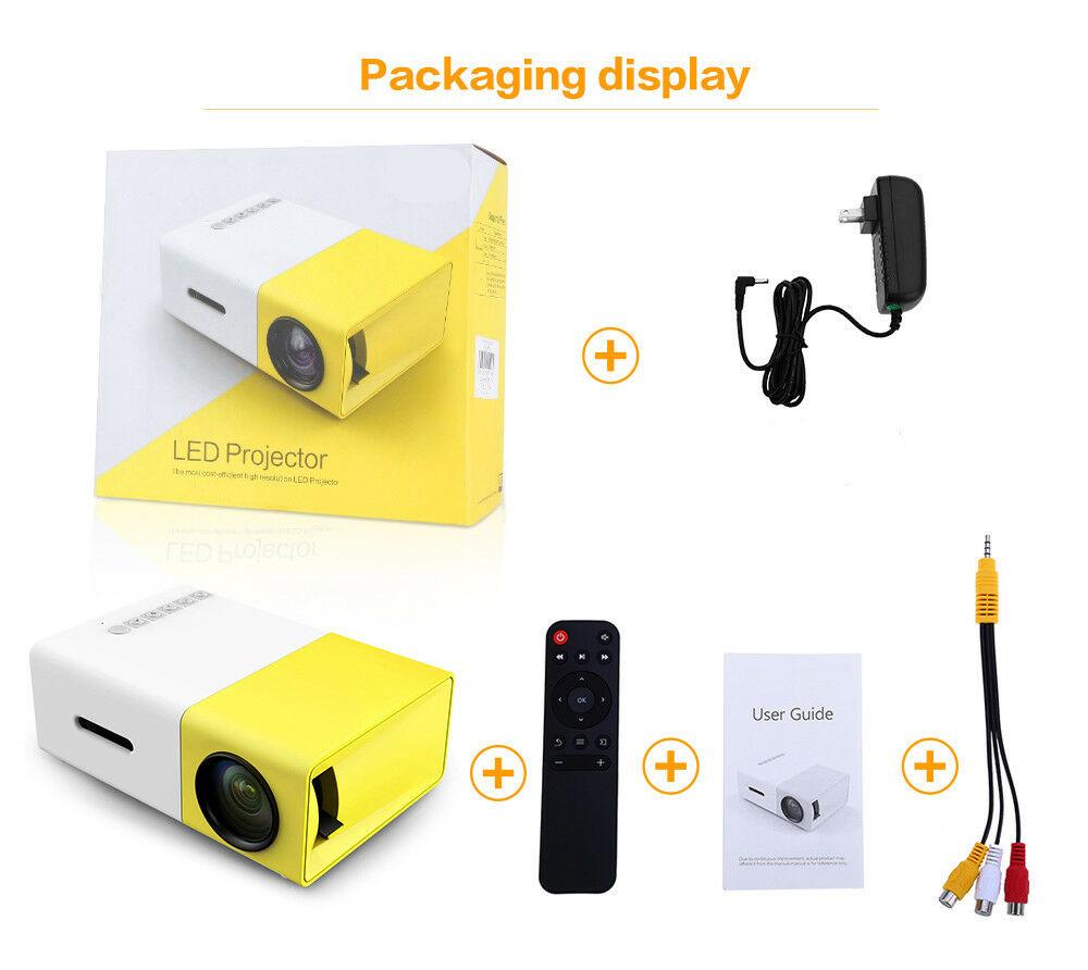 Compacte Mini-Beamer met LED-Projectie – Draagbaar Home Cinema Systeem voor Films en Series