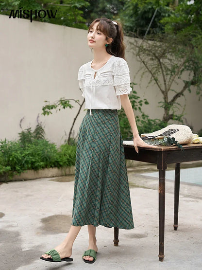 Vrouwelijke Zomer Blouse met Korte Mouwen