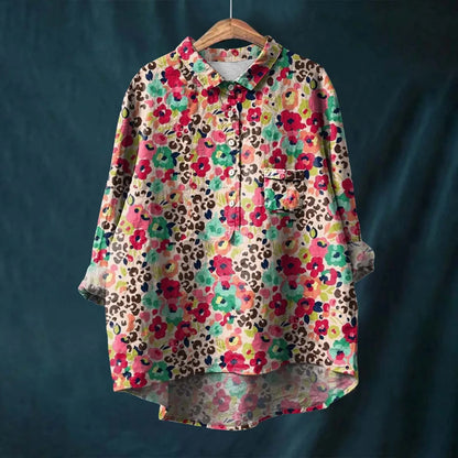 Variant image for Liesa | Camicia Floreale - 100% Cotone, Elegante e Versatile-7