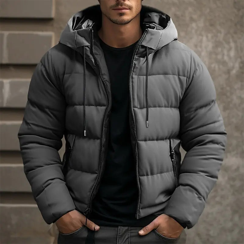 Heren Winterjas Gevoerd met Warme Sherpa Fleece Lining