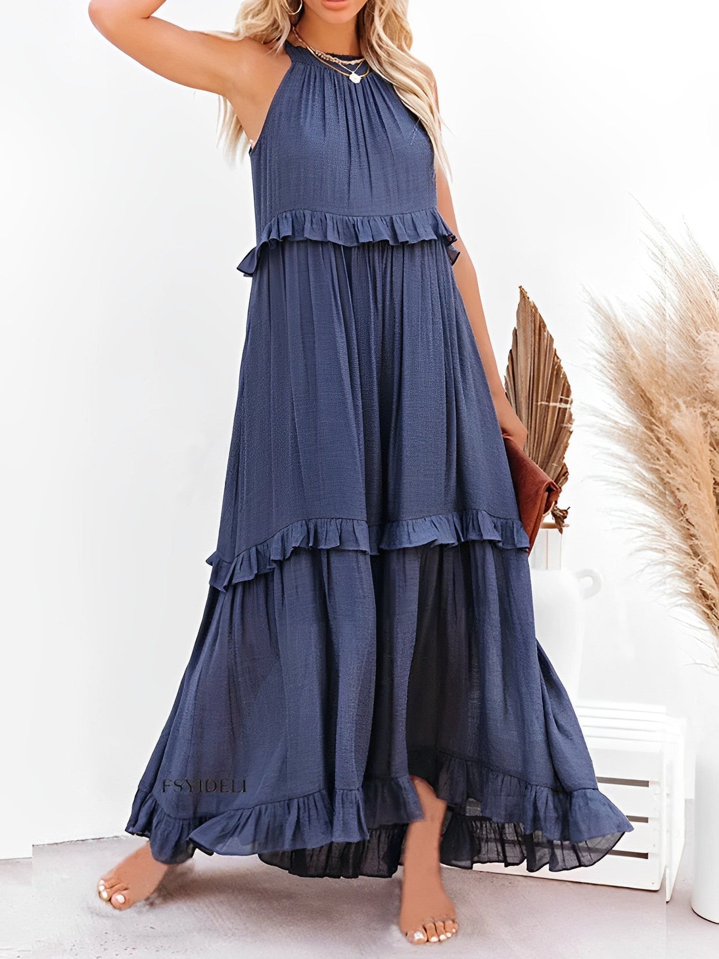 Zomerjurk Korte Mouwen Vrouwen Boho Stijl Jurk
