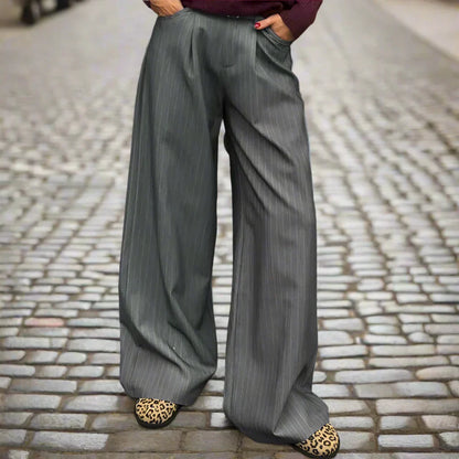 Dames Oversized Broek Khaki Met Leuke Print