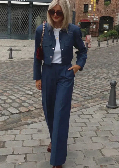 Streetwear Jas en Broek Set voor Mannen Stijlvol