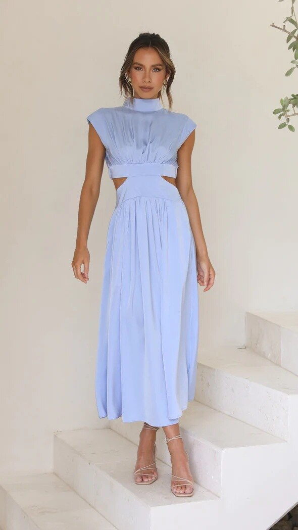 Vrouwelijke Zomerjurk Midi Jurk Elegante Mode